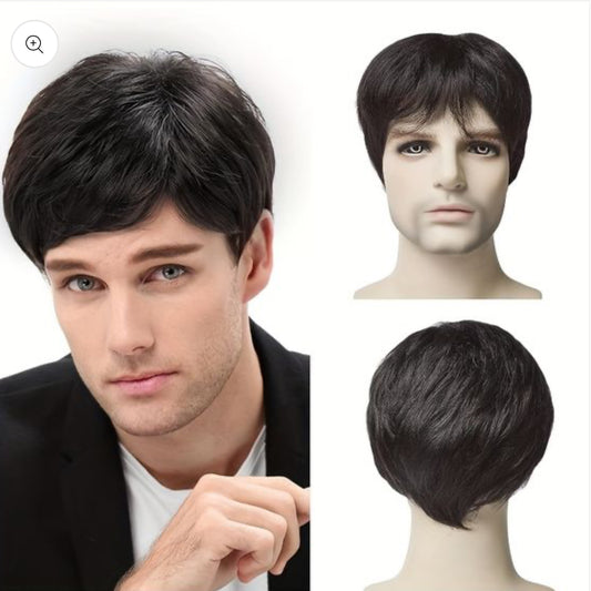 High Quality Imported Wig for Men Looks and Feels Natural (Short)