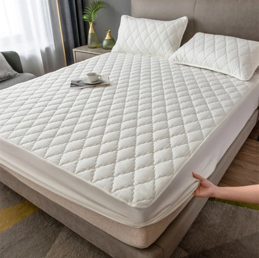 Premium Quilted Style Waterproof Mattress Cover for Double Bed