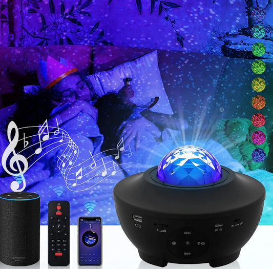 Galaxy projector Night Light Table Lamp Bluetooth  Music Light Decor 21 Lighting Modes, BEST FOR GIFTS AND DECOR